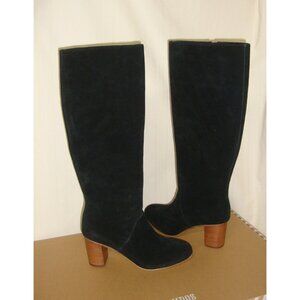 Soludos Black Venetian Tall Suede Knee High Boots  Size US 7 NEW Retail $220